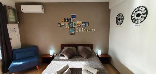 Quartier Desert Apartment | L'Hibiscus piscine et plage