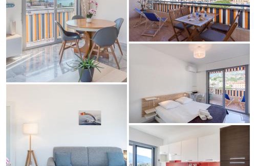 Roquebrune-Cap-Martin Apartment | LA PERLE 2P Vue Mer Terrasse 2 mins Plage Garage Clim