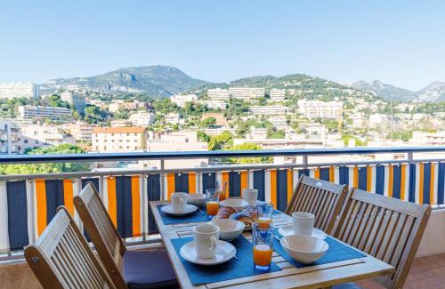Roquebrune-Cap-Martin Apartment | LA PERLE 2P Vue Mer Terrasse 2 mins Plage Garage Clim