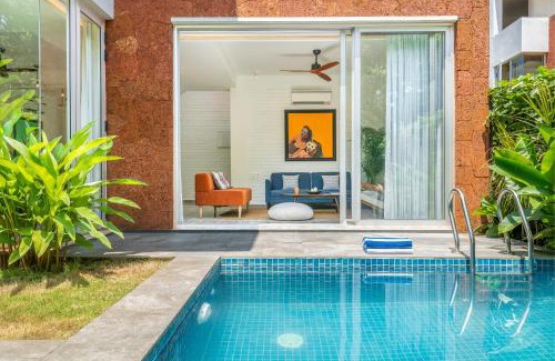 Vagator Villa | La Risa, 2 BHK Villas near Vagator Beach, Private Pool with Kitchen, Balcony, Security