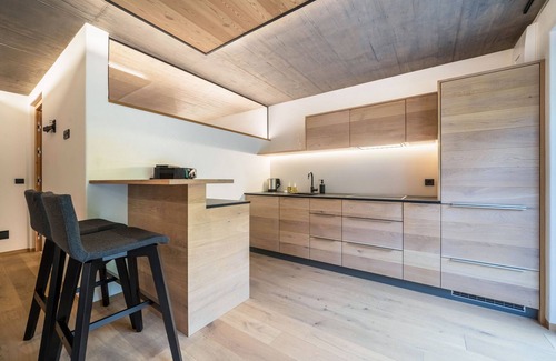 San Martino in Passiria Apartment | LAGAR holiday flat "Pircher Schnallele" with private garden terrace and mountain view