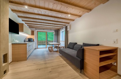 San Martino in Passiria Apartment | LAGAR holiday flat Stamer Hans' with private garden terrace and mountain view