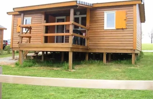 Naucelle Ski Chalet | Lake Bonnefon campsite * - Chalet PREMIUM with lake view 35 m2 (3 bedrooms) 8 persons