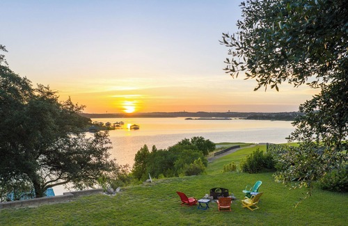 Waterford On Lake Travis House | Lake Travis Lakefront with Hot Tub, Private Boat Dock & Lakeside Parks