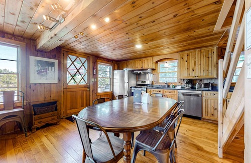 Pine River Pond House | Lakefront cottage with deck, patio, firepit, AC & W/D - secluded location