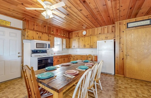Tow Cabin | Lakefront, dog-friendly home with patio, lovely view & access to lake activities