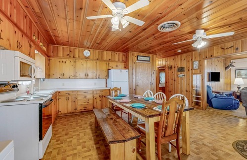 Tow Cabin | Lakefront, dog-friendly home with patio, lovely view & access to lake activities