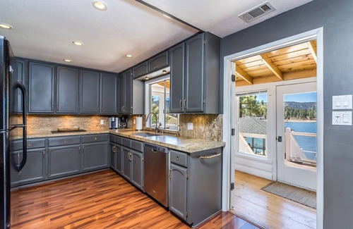Big Bear Lake House | Lakefront Home on Metcalf Bay, Sunset Views, Private Beach and deep Water Dock