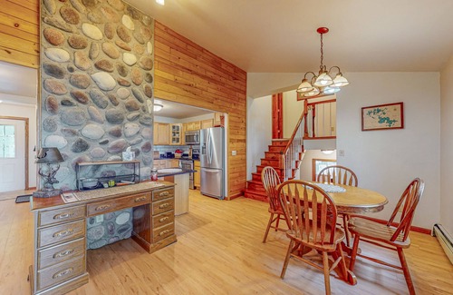 Arbor Vitae House | Lakefront home with large patio, fire pit, W/D & WIFI