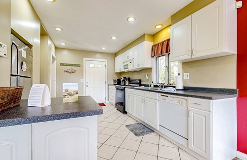 The Bays House | Lakefront home with private beach, dock, kayaks/canoe, & hot tub