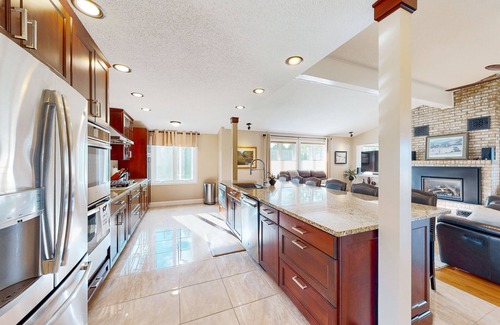 Colchester House | Lakefront home with pool, beach access, central AC, washer/dryer, & fireplace