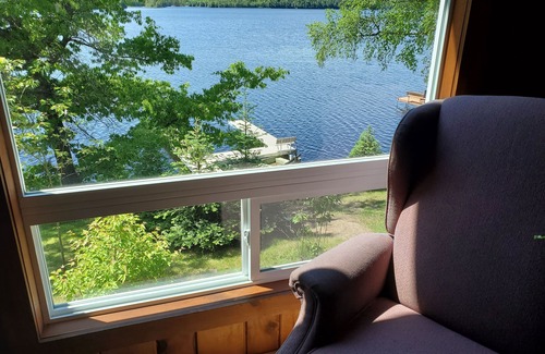 Eagle River House | Lakefront Large Lodge in quiet bay~ Pontoon Rental Available