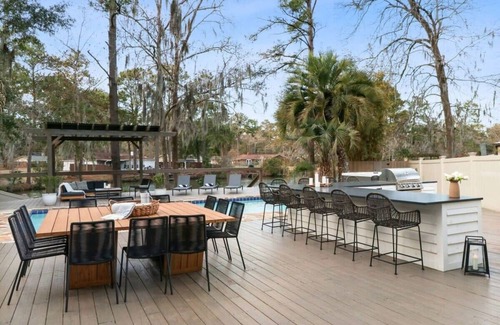Talahi Island House | Lakefront Oasis | Pool & Hot Tub
