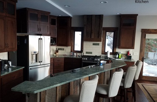 Whitefish House | Lakefront Property on Whitefish Lake. walk out across the lawn to the dock !