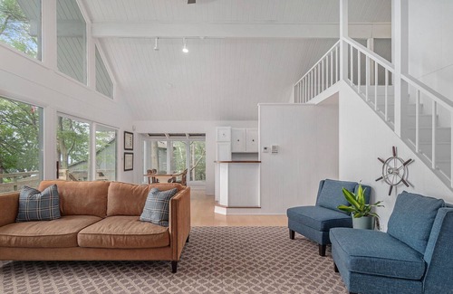 Lake Township House | Lakefront Stunner | Main House + Guest House | Private Beach