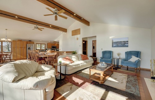 Sister Lakes House | Lakeside Michigan Retreat w/Boat Dock & Fireplace