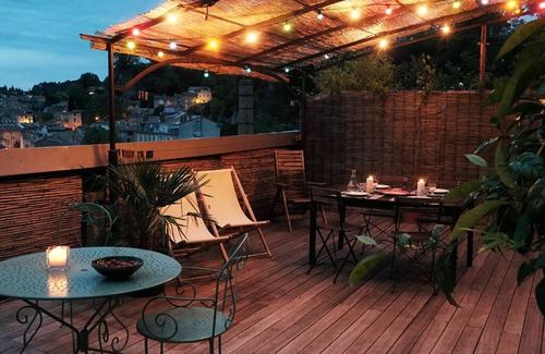 Barjols Apartment | Large artists' loft with terrace, pool with outdoor shower