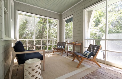 Cape Fear Station House | Large deck on main level and screened in porch, private crofter; access to both clubs!