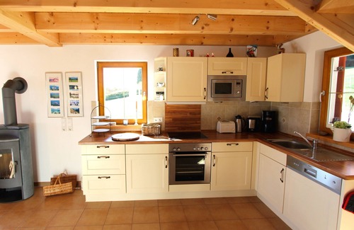 Lechbruck House | Large holiday home with an unobstructed view of the lake and the Alps, a boat and many other extras