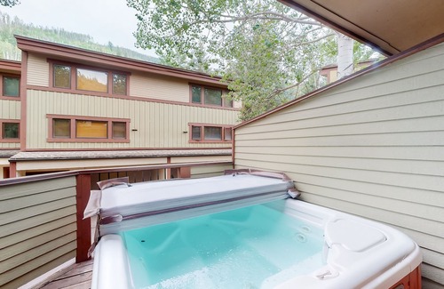 Intermountain Condo | Large home with views from deck, fireplace & covered carport - near Vail gondola