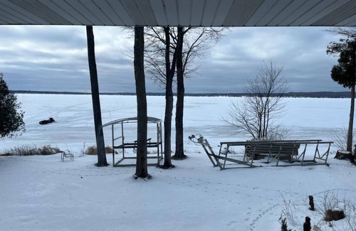 Cheboygan House | Large Lakefront Home on Burt Lake, ICE FISHING Hunting, fishing snow sking golf