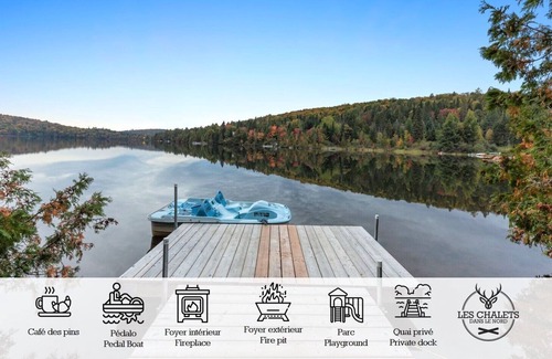 Sainte-Lucie-des-Laurentides Ski Chalet | ☀️ Le1613 - Private dock, Lake- Chalets in the north ☀️