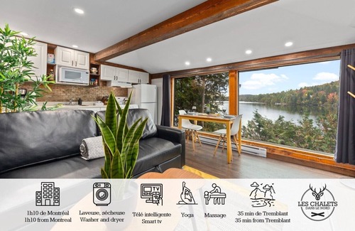 Sainte-Lucie-des-Laurentides Ski Chalet | ☀️ Le1613 - Private dock, Lake- Chalets in the north ☀️