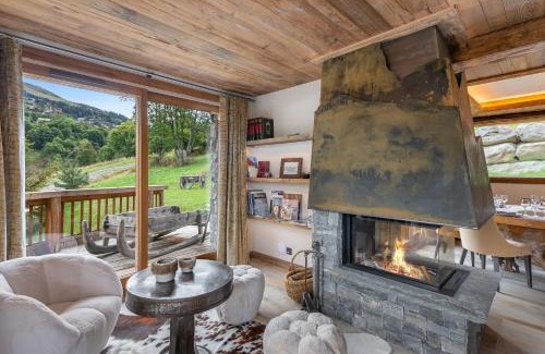 Le Raffort Ski Chalet | Le Cheval Blanc Luxe, skis aux pieds, jacuzzi, hammam, salle de cinéma