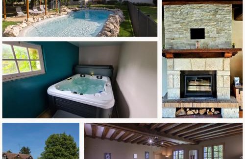 Huisseau-sur-Mauves House | Le Domaine de Baracas 4 étoiles - Le Grand et le Petit Gîte - piscine-SPA-billard-baby-foot-cheminée - 18 personnes