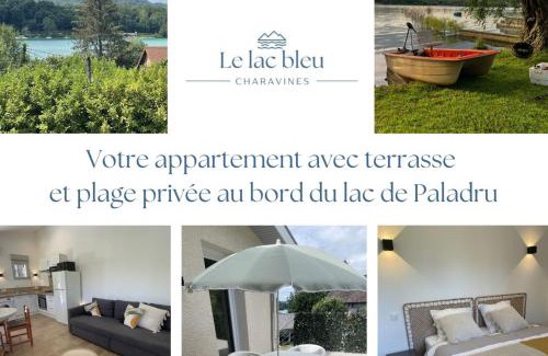 Charavines Apartment | LE LAC BLEU Appt terrace private beach lake