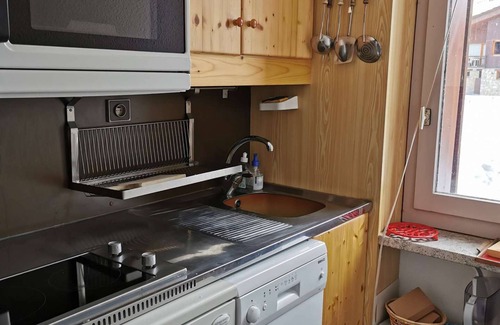 Les Avanchers-Valmorel Apartment | Le Riondet 5 - Charming 2-room apartment with a direct access to the slopes and a view of the.