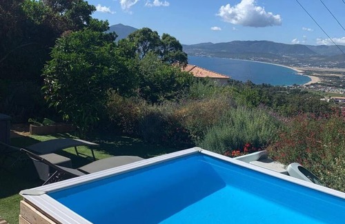 Grosseto-Prugna Apartment | Le Vignoble: Havre de Paix 2 ou 4pers à Porticcio Avec Piscine Privée et vue mer