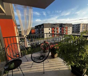 Lodz Apartment | Leaf Apartament Łódź prywatne miejsce parkingowe