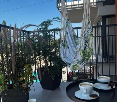 Lodz Apartment | Leaf Apartament Łódź prywatne miejsce parkingowe