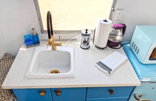 Paso Robles RV Rental | Led Zeppelin Trailer - Led Zeppelin themed Airstream On Vineyard