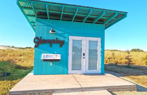 Paso Robles RV Rental | Led Zeppelin Trailer - Led Zeppelin themed Airstream On Vineyard
