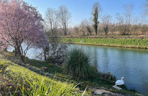 Couvrot House | Les berges du canal, maison avec Jacuzzi