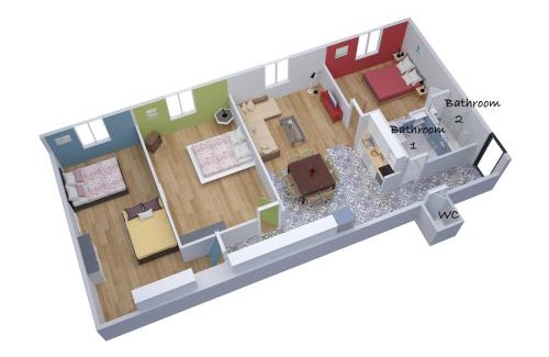 1st Arrondissement Apartment | Les marches de St Charles - 100M2