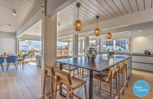 Sevrier House | Les Terrasses de la Tournette - lake and mountain view.