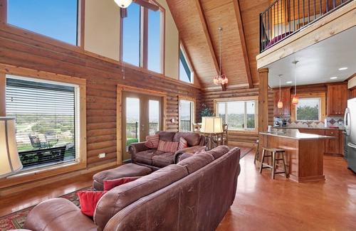 Johnson City House | Lighthouse Hill Ranch - Log Home - situated on 2001 acres!