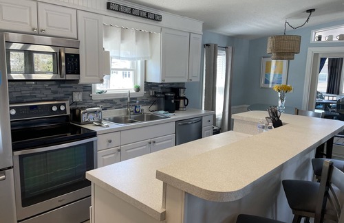 Garden City House | Like 2 Homes for 1! Steps from Beach! Dog OK! Golf Cart, Linens, & Much More!