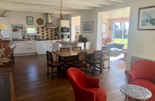 Treogat House | Listed site - full sea view and reed beds