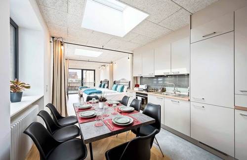 Neckarstadt-West Apartment | LiT LiVING: LuxusLoft | Box SprIng | Air Con | BBQ