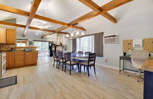 Lake Harmony Cabin | Log Cabin Beauty w Hot tub, Arcade Games with modern amenities throughout