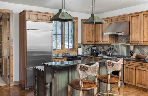 Mountain Village Cabin | Log Cabin Home by InvitedHome | Vast Patio, Skiing, Fireplace, Hot Tub