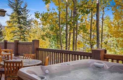 Mountain Village Cabin | Log Cabin Home by InvitedHome | Vast Patio, Skiing, Fireplace, Hot Tub