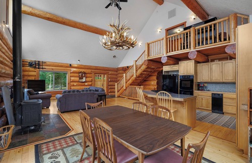 Shelton Cabin | Log Cabin in the Woods. On five acre lot in the woods pet friendly.
