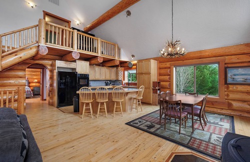Shelton Cabin | Log Cabin in the Woods. On five acre lot in the woods pet friendly.