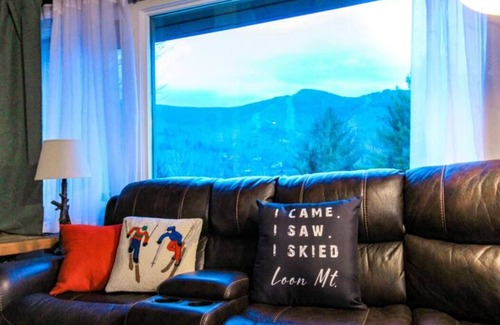 Lincoln House | Loon Outlook - Best View, Fireplace, <3min to Loon