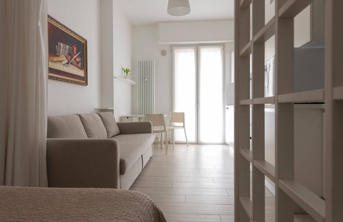 Pesaro Apartment | Lovely studio apartment with balcony a stone's throw from the sea and downtown